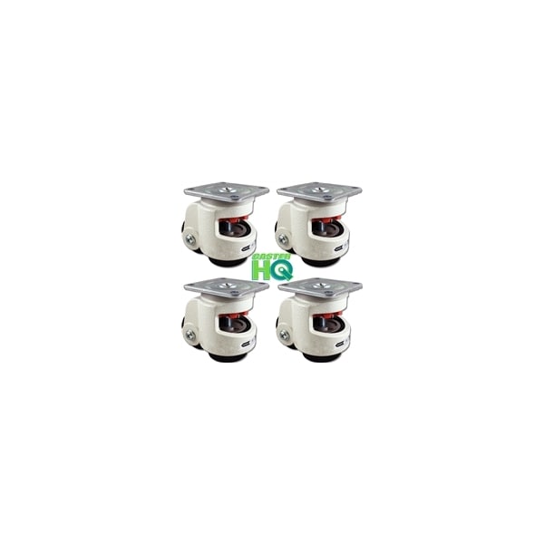 TP-80F, 2.5" Wheel, Retractable Leveling Machine Casters,